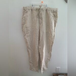 H&M relaxed fit track pants 100% linen size 36 R